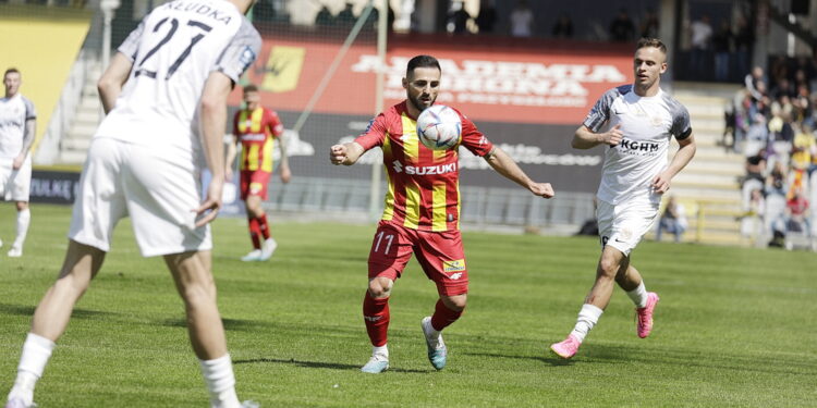 23.04.2023. Kielce. Mecz Korona Kielce - Zagłębie Lubin. / Fot. Jarosław Kubalski - Radio Kielce