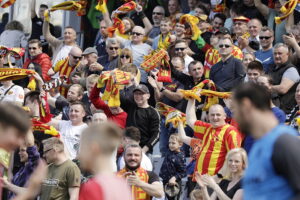 23.04.2023. Kielce. Mecz Korona Kielce - Zagłębie Lubin. / Fot. Jarosław Kubalski - Radio Kielce