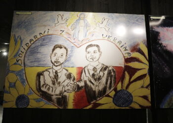 24.04.2023 Michniów. Gala konkursu plastycznego „Ukraino jesteśmy z Wami!”/ Fot. Jarosław Kubalski - Radio Kielce