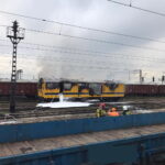 Skarżysko-Kamienna. Pożar wagonu. / Fot. aspirant sztabowy Paweł Węgrzyn - KP PSP Skarżysko-Kamienna