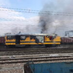 Skarżysko-Kamienna. Pożar wagonu. / Fot. aspirant sztabowy Paweł Węgrzyn - KP PSP Skarżysko-Kamienna