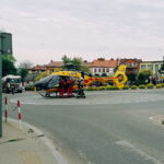 Chłopiec po wypadku rowerowym został zabrany śmigłowcem
