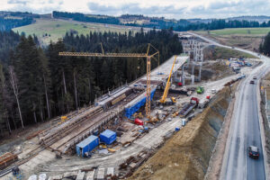 Budowa drogi krajowej nr 47 na odcinku Rdzawka - Nowy Targ / źródło: GDDKiA