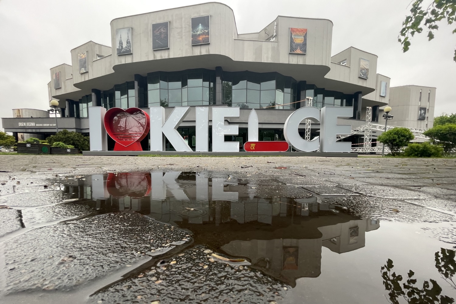 17.05.2023. Kielce. KCK. Napis I love Kielce / Fot. Jarosław Kubalski - Radio Kielce