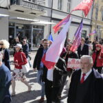 01.05.2023. Kielce. Pochód pierwszomajowy / Fot. Wiktor Taszłow - Radio Kielce