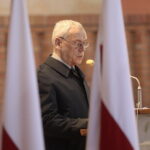 01.05.2023. Kielce. Uroczystości Międzynarodowego Dnia Solidarności Ludzi Pracy. Msza św. w kościele św. Józefa Robotnika. Na zdjęciu: Andrzej Pawlik - rzecznik Zarządu Regionu Świętokrzyskiego NSZZ Solidarność / Fot. Wiktor Taszłow - Radio Kielce