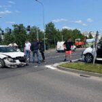 27.05.2023. Kielce. Kolizja na skrzyżowaniu Alei IX Weków Kielc oraz ulic Pelca i Nowy Świat / Fot. Mirosław Miller