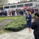 03.05.2023. Jędrzejów. Uroczystości w rocznicę uchwalenia Konstytucji 3 maja. Na zdjęciu: Anna Krupka - wiceminister sportu i turystyki / Fot. Paulina Michta - Radio Kielce