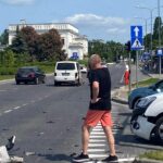 27.05.2023. Kielce. Kolizja na skrzyżowaniu Alei IX Weków Kielc oraz ulic Pelca i Nowy Świat / Fot. Mirosław Miller