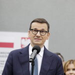 20.05.2023. Skalbmierz. Premier Mateusz Morawiecki z wizytą w domu seniora. Na zdjęciu Mateusz Morawiecki. / Fot. Jarosław Kubalski - Radio Kielce