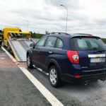 18.05.2023. Trasa S7. Pożaru samochodu osobowego / źródło: PSP Skarżysko-Kamienna