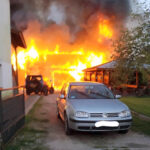 09.05.2023. Niebo. Pożar garażu i warsztatu / Fot. PSP Końskie