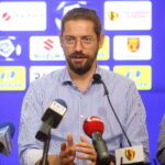 22.05.2023. Kielce. Konferencja w sprawie organizacji Dnia Dziecka pod hasłem „Gramy z Biało Czerwoną”. Na zdjęciu: Szczepan Ruman – prezes Świętokrzyskiej Grupy Przemysłowej Industria / Fot. Wiktor Taszłow - Radio Kielce