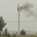 23.06.2023. Kluczewsko. Pożar wiatraka / Fot. Straż Pożarna