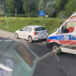 22.06.2023. Kielce. Ulica Grunwaldzka. Zderzenie dwóch aut / Fot. Mirosław Miller