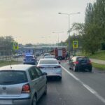 22.06.2023. Kielce. Ulica Grunwaldzka. Zderzenie dwóch aut / Fot. Mirosław Miller