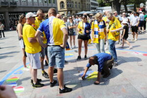 18.06.2023. Niemcy. Kolonia. Przemarsz kibiców Barlinka Industrii Kielce / Fot. Wiktor Taszłow - Radio Kielce