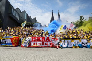 18.06.2023. Niemcy. Kolonia. Przemarsz kibiców Barlinka Industrii Kielce / Fot. Wiktor Taszłow - Radio Kielce