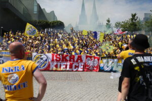 18.06.2023. Niemcy. Kolonia. Przemarsz kibiców Barlinka Industrii Kielce / Fot. Wiktor Taszłow - Radio Kielce