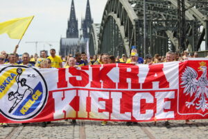 18.06.2023. Niemcy. Kolonia. Przemarsz kibiców Barlinka Industrii Kielce / Fot. Wiktor Taszłow - Radio Kielce