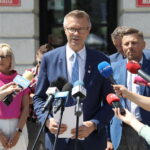 05.06.2023. Kielce. Konferencja przed Świętem Kielc. Na zdjęciu: Bogdan Wenta - prezydent Kielc / Fot. Wiktor Taszłow - Radio Kielce