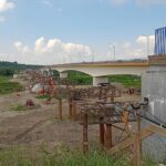 16.06.2023. Sandomierz. Konstrukcja starego mostu została całkowicie rozebrana / Fot. GDDKiA