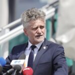 19.06.2023. Kielce. Przekazanie wsparcia dla strażaków-ochotników z województwa świętokrzyskiego. Na zdjęciu: Krzysztof Słoń - senator PiS / Fot. Jarosław Kubalski - Radio Kielce