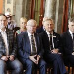 19.06.2023. Kielce. Świętokrzyska Akademia Samorządowa. Na zdjęciu (od lewej): poseł marek Kwitek, poseł Krzysztof Lipiec, wojewoda Zbigniew Koniusz, senator Krzysztof Słoń. / Fot. Jarosław Kubalski - Radio Kielce