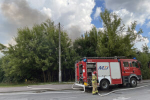 18.06.2023. Kielce. Pożar przy ul. Skrzetlewskiej