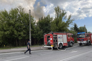 18.06.2023. Kielce. Pożar przy ul. Skrzetlewskiej