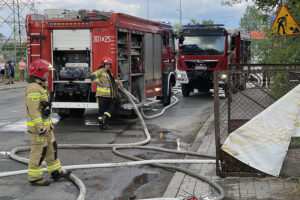 18.06.2023. Kielce. Pożar przy ul. Skrzetlewskiej