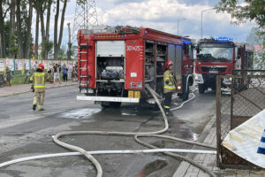 18.06.2023. Kielce. Pożar przy ul. Skrzetlewskiej