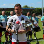 03.06.2023. Busko-Zdrój. Otwarcie kompleksu sportowego po przebudowie. Na zdjęciu: Kamil Botniczuk - minister sportu i turystyki / Fot. Marta Gajda-Kruk - Radio Kielce