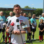 03.06.2023. Busko-Zdrój. Otwarcie kompleksu sportowego po przebudowie. Na zdjęciu: Kamil Botniczuk - minister sportu i turystyki / Fot. Marta Gajda-Kruk - Radio Kielce