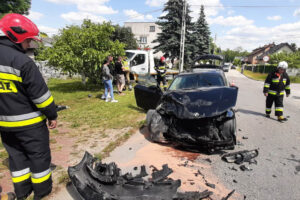 12.06.2023. Suchedniów. Kolizja / Fot. KP PSP Skarżysko-Kamienna