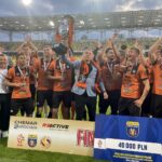 14.06.2023. Kielce. Suzuki Arena. Finał Pucharu Polski na szczeblu okręgu: KSZO 1929 Ostrowiec Świętokrzyski - Star Starachowice. Na zdjęciu: zespół KSZO 1929 Ostrowiec Świętokrzyski / Fot. Sebastian Kalwat - Radio Kielce