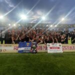 14.06.2023. Kielce. Suzuki Arena. Finał Pucharu Polski na szczeblu okręgu: KSZO 1929 Ostrowiec Świętokrzyski - Star Starachowice. Na zdjęciu: zespół KSZO 1929 Ostrowiec Świętokrzyski / Fot. Sebastian Kalwat - Radio Kielce