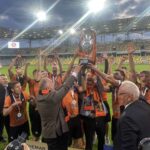 14.06.2023. Kielce. Suzuki Arena. Finał Pucharu Polski na szczeblu okręgu: KSZO 1929 Ostrowiec Świętokrzyski - Star Starachowice. Na zdjęciu: zespół KSZO 1929 Ostrowiec Świętokrzyski / Fot. Sebastian Kalwat - Radio Kielce