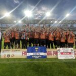 14.06.2023. Kielce. Suzuki Arena. Finał Pucharu Polski na szczeblu okręgu: KSZO 1929 Ostrowiec Świętokrzyski - Star Starachowice. Na zdjęciu: zespół KSZO 1929 Ostrowiec Świętokrzyski / Fot. Sebastian Kalwat - Radio Kielce