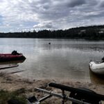 31.07.2023. Starachowice. Poszukiwania wagonika w zalewie Piachy / Fot. Patryk Wójcik - Radio Kielce