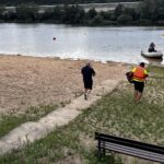 31.07.2023. Starachowice. Poszukiwania wagonika w zalewie Piachy / Fot. Patryk Wójcik - Radio Kielce