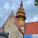 01.07.2023. Koprzywnica. Dach i wieża kościoła pocysterskiego / Fot. Grażyna Szlęzak - Radio Kielce