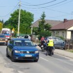 04.07.2023. Kielce. Ulica Piekoszowska. Wypadek / Fot. Marcin Marszałek - Radio Kielce