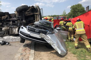 Śmiertelny wypadek. Nie ustąpił pierwszeństwa ciężarówce