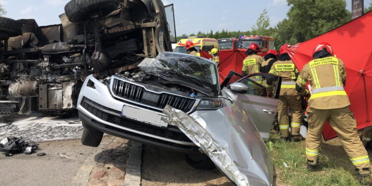 Śmiertelny wypadek. Nie ustąpił pierwszeństwa ciężarówce