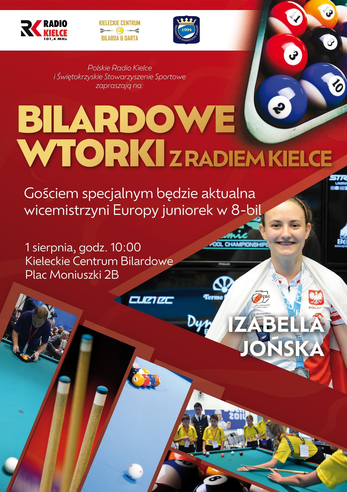 „Bilardowe Wtorki z Radiem Kielce” z Izabellą Jońską - Radio Kielce