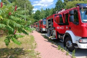 15.07.2023. Skarżysko-Kamienna. Pożar drewnianego domu / źródło: straż pożarna