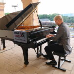 22.07.2023. Kielce. Koncert z cyklu „Chopinowskie inspiracje”. Na zdjęciu Paulius Andersson - litewski pianista. / Fot. Wiktor Taszłow - Radio Kielce