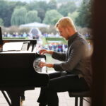 22.07.2023. Kielce. Koncert z cyklu „Chopinowskie inspiracje”. Na zdjęciu Paulius Andersson - litewski pianista. / Fot. Wiktor Taszłow - Radio Kielce