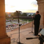 22.07.2023. Kielce. Koncert z cyklu „Chopinowskie inspiracje”. Na zdjęciu Artur Jaroń - gospodarz koncertu. / Fot. Wiktor Taszłow - Radio Kielce